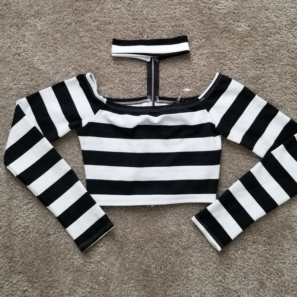 Striped crop top